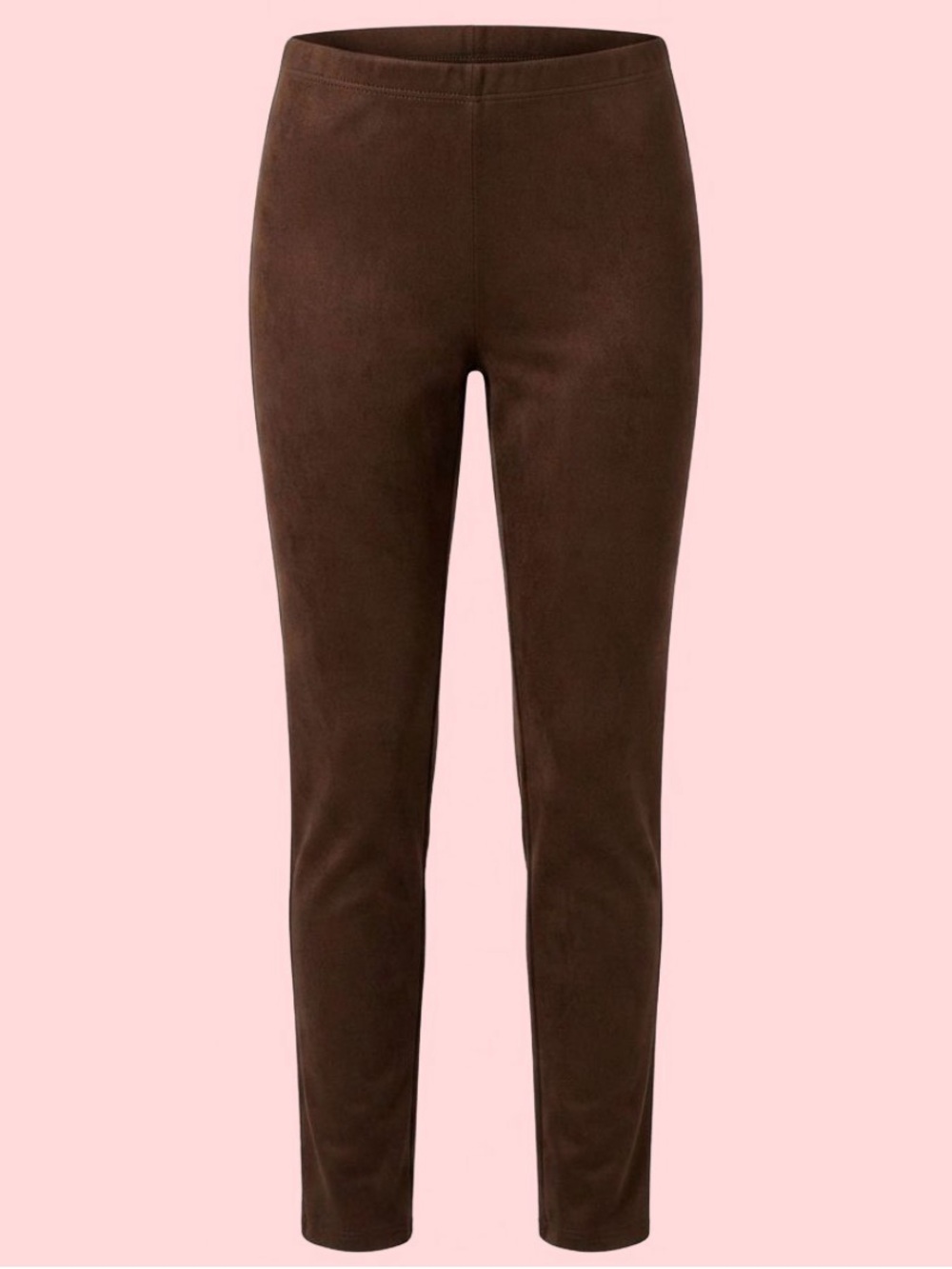 Kristin Nicole Brown Suede-Look Leggings Sz M So soft!